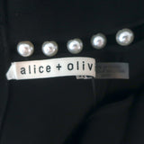 Alice + Olivia Annalee Faux Pearl-Embellished Top Black Size Extra Small