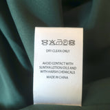 SALONI Off the Shoulder Dress Grace Green Floral Print Silk Size US 10 NEW