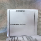 Chanel La Pausa Cashmere V-Neck Logo Sweater Cream & Pink Size 42