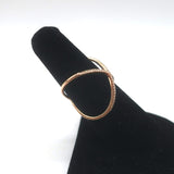 EF Collection Diamond X Ring 14k Rose Gold Size 7