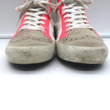 Golden Goose Heart of Gold Mid Star Sneakers White & Pink Leather Size 35