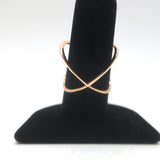 EF Collection Diamond X Ring 14k Rose Gold Size 7