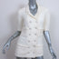Chanel 14C Woven Tweed Short Sleeve Double Breasted Jacket Cream Size 38