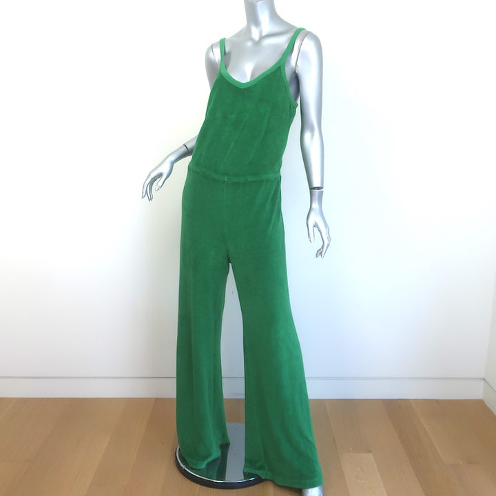 Suzie Kondi Elma Terrycloth Jumpsuit Green Size Medium