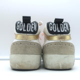 Golden Goose Heart of Gold Mid Star Sneakers White & Pink Leather Size 35