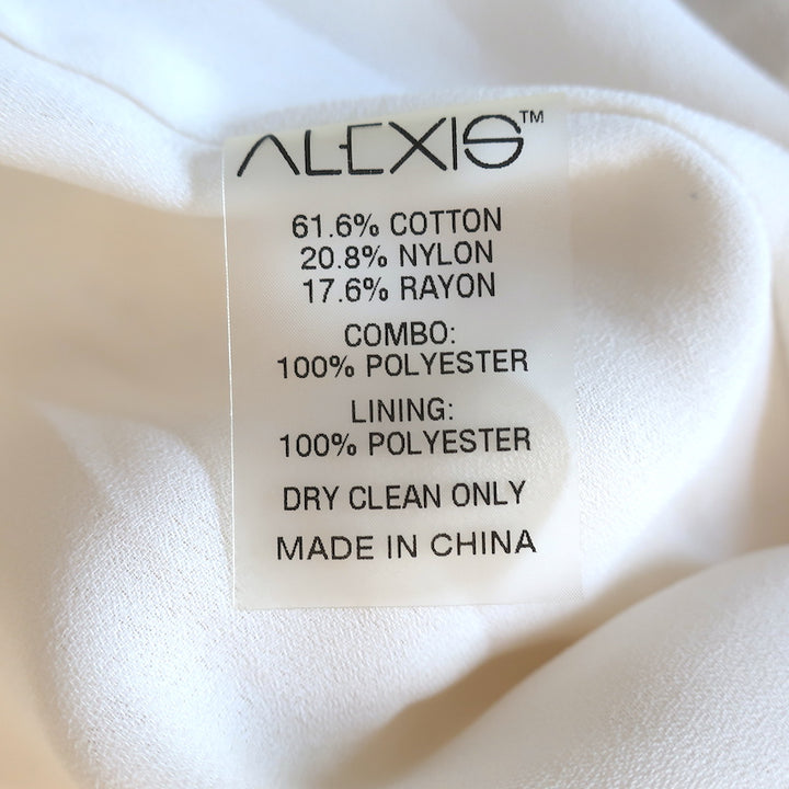 Alexis Off the Shoulder Top &amp; Wide Leg Pants Set Cream Lace Size Medium NEW
