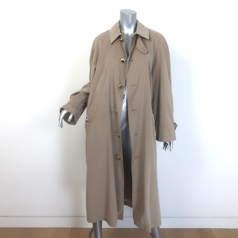 Vintage Ralph Lauren Blue Label Single-Breasted Trench Coat Beige Size 6