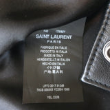 Saint Laurent Cuffed Leather Shorts Black Size 40