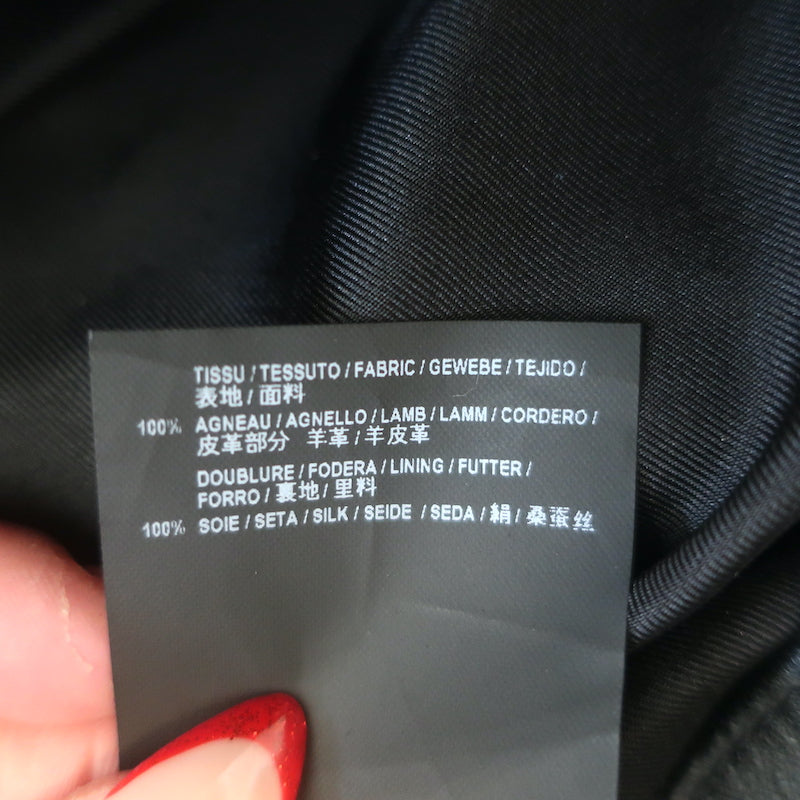Saint Laurent Cuffed Leather Shorts Black Size 40