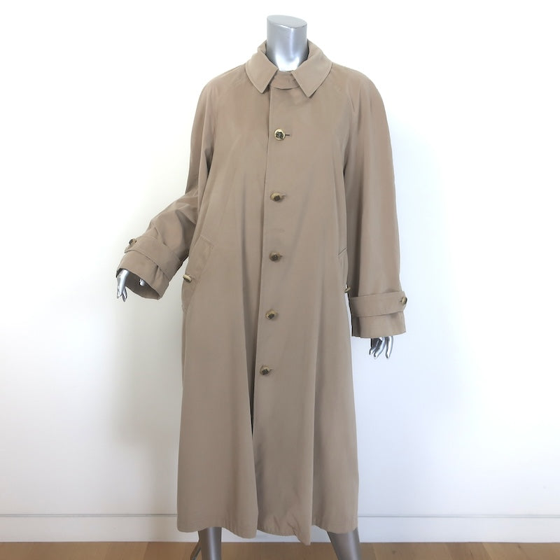Vintage Ralph Lauren Blue Label Single-Breasted Trench Coat Beige Size 6