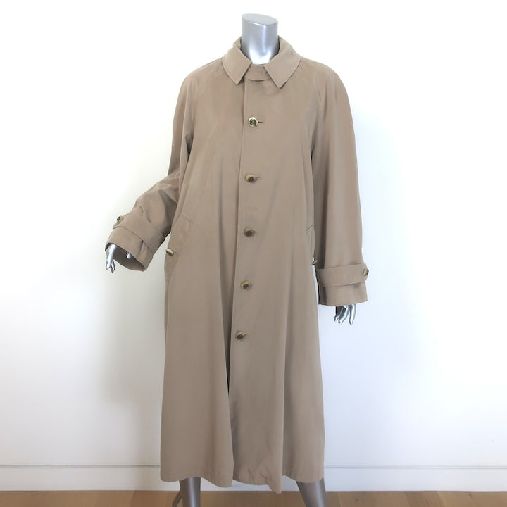 Vintage Ralph Lauren Blue Label Single-Breasted Trench Coat Beige Size 6