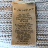 Burberry Double Breasted Ribbed Knit Sweater Jacket Light Gray Size Small
