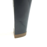 Chanel Cap Toe CC Ballet Pumps Black Patent & Silver Metallic Leather Size 39