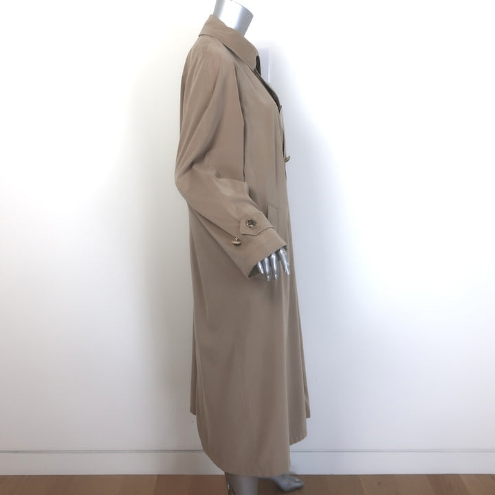Vintage Ralph Lauren Blue Label Single-Breasted Trench Coat Beige Size 6