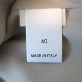 Brunello Cucinelli Metallic Leather Monili-Detail Trench Coat Silver Size 40