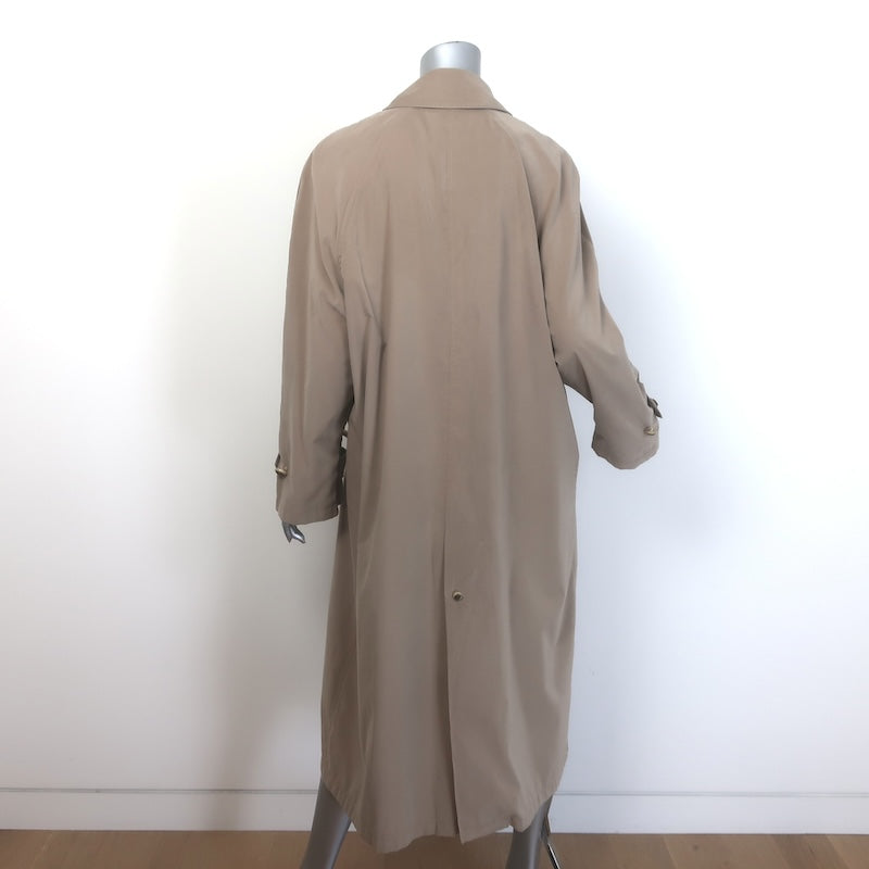 Vintage Ralph Lauren Blue Label Single-Breasted Trench Coat Beige Size 6