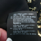 Saint Laurent Metallic Polka Dot Mini Skirt Black/Gold Silk Size 40