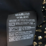 Saint Laurent Metallic Polka Dot Mini Skirt Black/Gold Silk Size 40