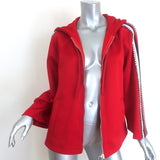 Gucci Swarovski Crystal-Embellished Striped Track Jacket Red Size Medium