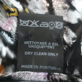 Isabel Marant Blouse Black Metallic Printed Chiffon Size 36 Long Sleeve Shirt