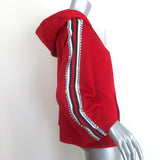 Gucci Swarovski Crystal-Embellished Striped Track Jacket Red Size Medium