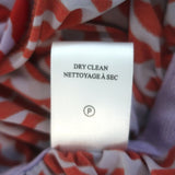 A.L.C. Ansel Ruched Midi Dress Red/Lavender Stretch Jersey Size Medium NEW