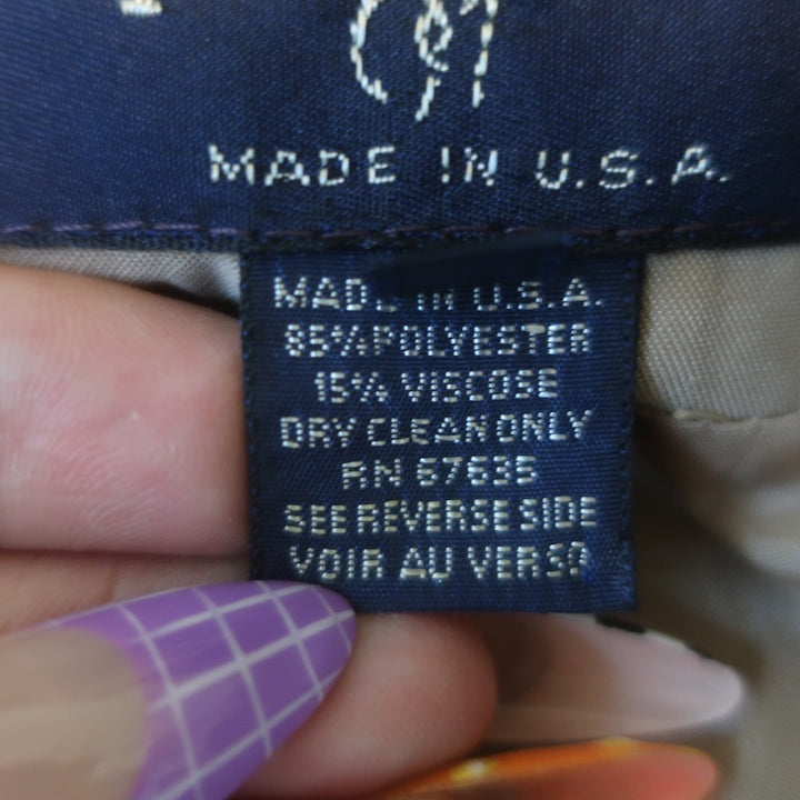Vintage Ralph Lauren Blue Label Single-Breasted Trench Coat Beige Size 6