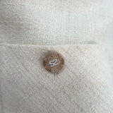 Sandro Vayie Faux Pearl-Trimmed Tweed Mini Skirt Ecru Cotton-Blend Size 42 NEW