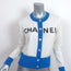 Chanel 19S Cashmere Logo Cardigan Cream/Blue Size 40 Crewneck Sweater