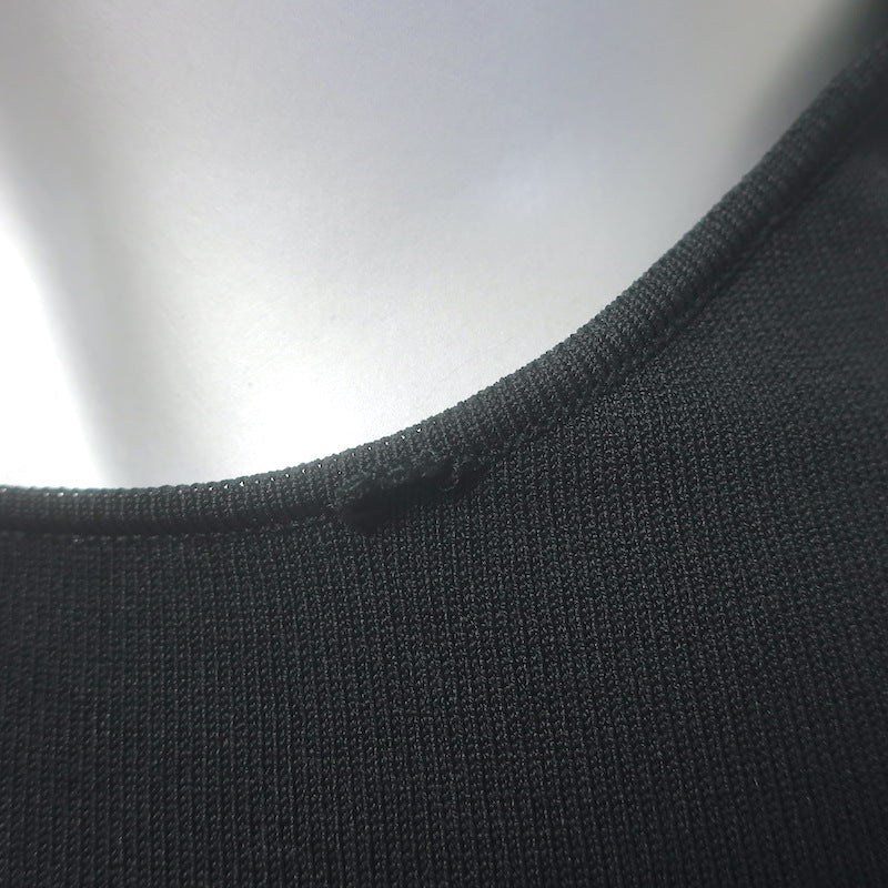 Aya Muse Clava Metal-Halter Open Back Maxi Dress Black Stretch Knit Size Medium