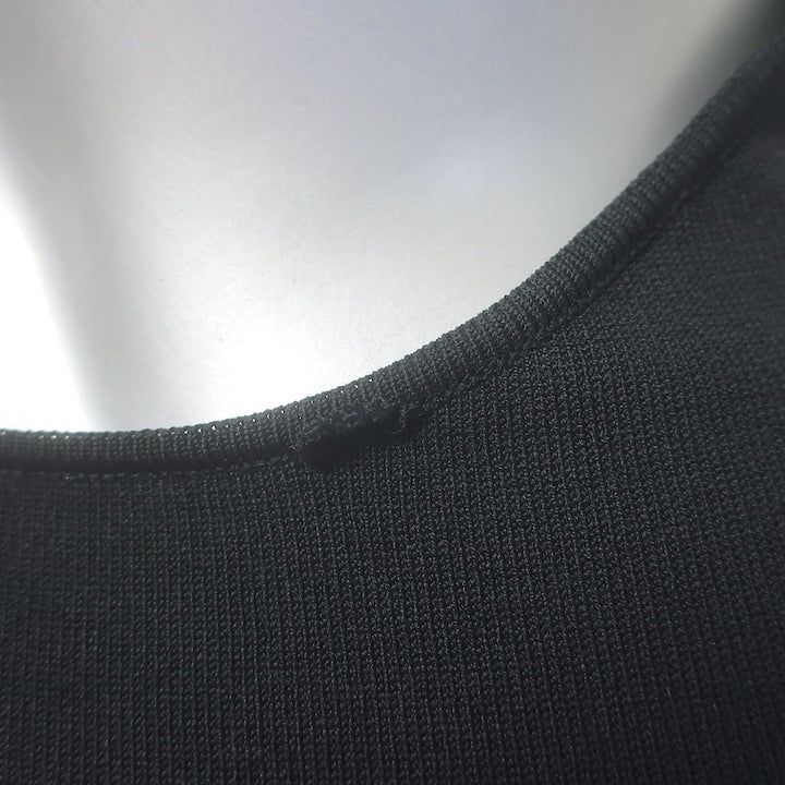 Aya Muse Clava Metal-Halter Open Back Maxi Dress Black Stretch Knit Size Medium