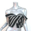 Alice + Olivia Off the Shoulder Crop Top Annalyn Black/White Stripe Size 2 NEW