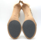 Stuart Weitzman Nudist Ankle Strap Sandals Beige Patent Leather Size 8 NEW