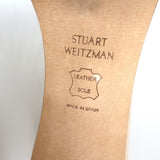 Stuart Weitzman Nudist Ankle Strap Sandals Beige Patent Leather Size 8 NEW