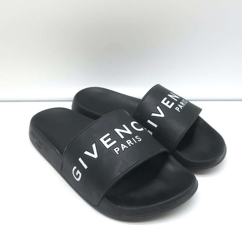 Pre-Owned Louis Vuitton Black Wooden Sandals Slide Shoes Size 9 1/2 US