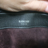 Burberry Knight Medium Shearling Shoulder Bag Black Leather Crossbody