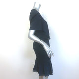 Veronica Beard Aberdeen Smocked Mini Dress Navy Cotton Size Large