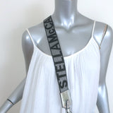 Stella McCartney Stella Logo Small Crossbody Bag Silver Metallic Vegan Leather