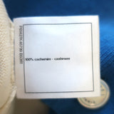 Chanel 19S Cashmere Logo Cardigan Cream/Blue Size 40 Crewneck Sweater