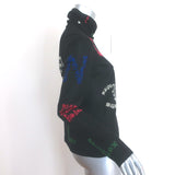 Chanel 2021 Coco Mark Turtleneck Sweater Black Cashmere-Silk Size 42