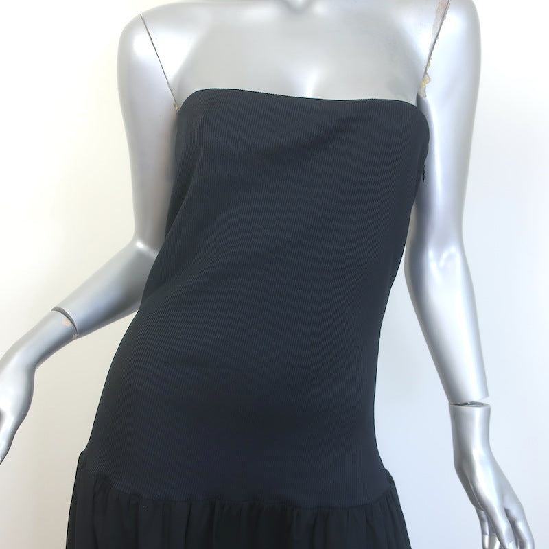 Anna Quan Amyra Strapless Drop Waist Maxi Dress Black Mixed Media Size US 6
