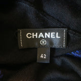 Chanel 2021 Coco Mark Turtleneck Sweater Black Cashmere-Silk Size 42