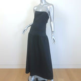 Anna Quan Amyra Strapless Drop Waist Maxi Dress Black Mixed Media Size US 6