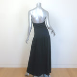Anna Quan Amyra Strapless Drop Waist Maxi Dress Black Mixed Media Size US 6