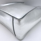 Stella McCartney Stella Logo Small Crossbody Bag Silver Metallic Vegan Leather