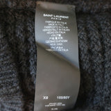 Saint Laurent Lace-Collar Crochet Sweater Black Wool Size Extra Small