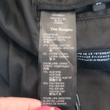 The Kooples Trench Coat Black Leather-Trim Cotton Size 36 Belted Jacket