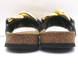 JW Anderson Chain Slide Sandals Black Leather Size 40