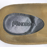 JW Anderson Chain Slide Sandals Black Leather Size 40