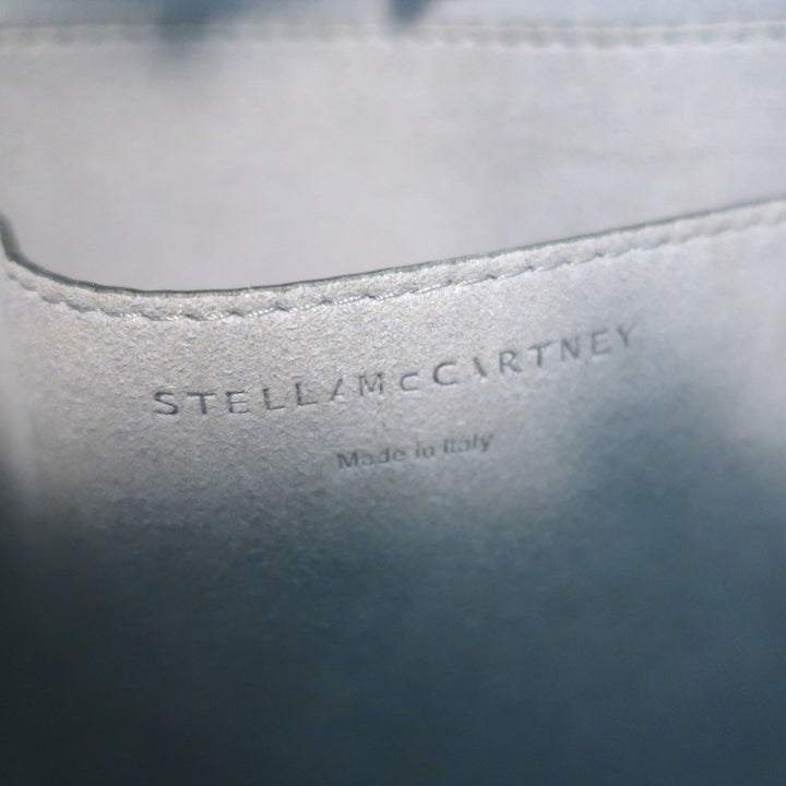 Stella McCartney Stella Logo Small Crossbody Bag Silver Metallic Vegan Leather